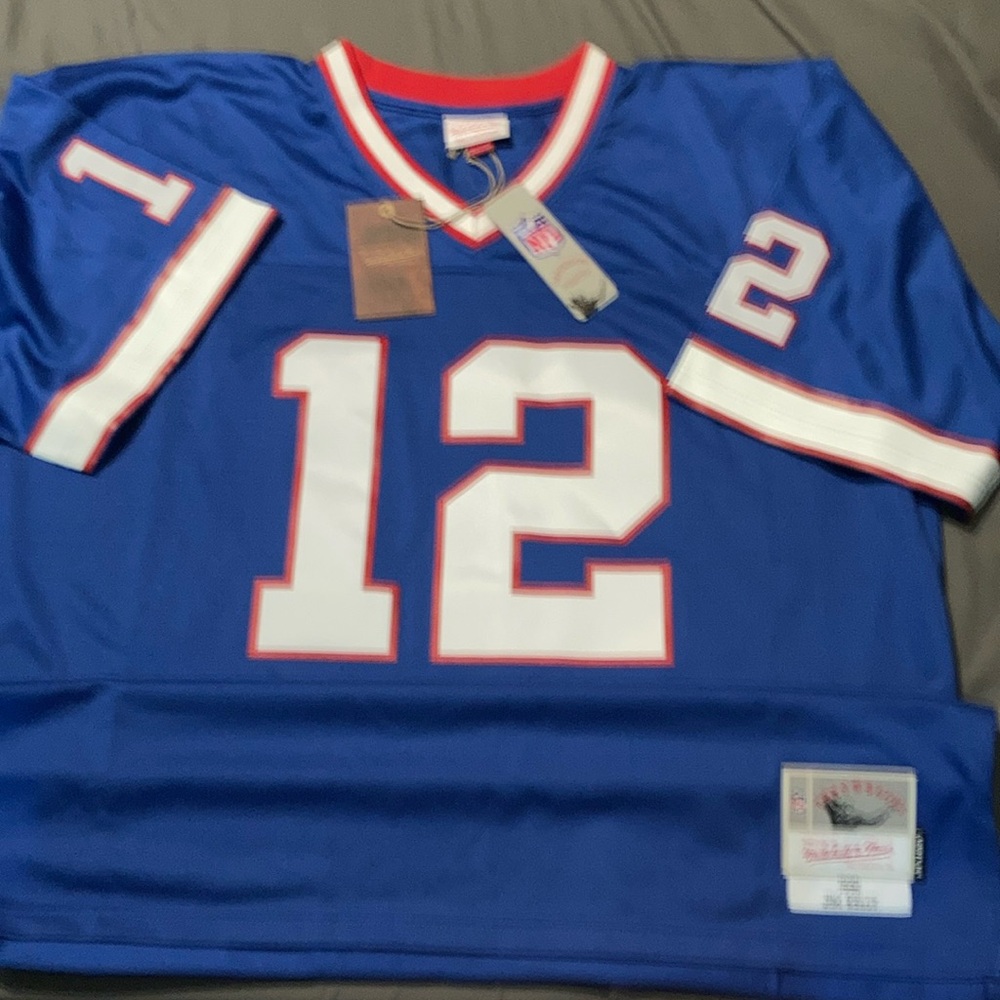 NWT Buffalo Bills Jim Kelly Mitchell & Ness throwback jersey size 2XLB (52)